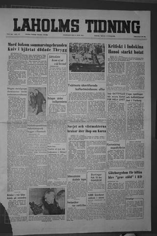 Förstasidan, Onsdag 9 juni 1954