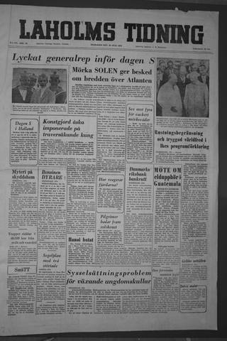 Förstasidan, Onsdag 30 juni 1954