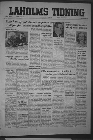 Förstasidan, Fredag 23 april 1954