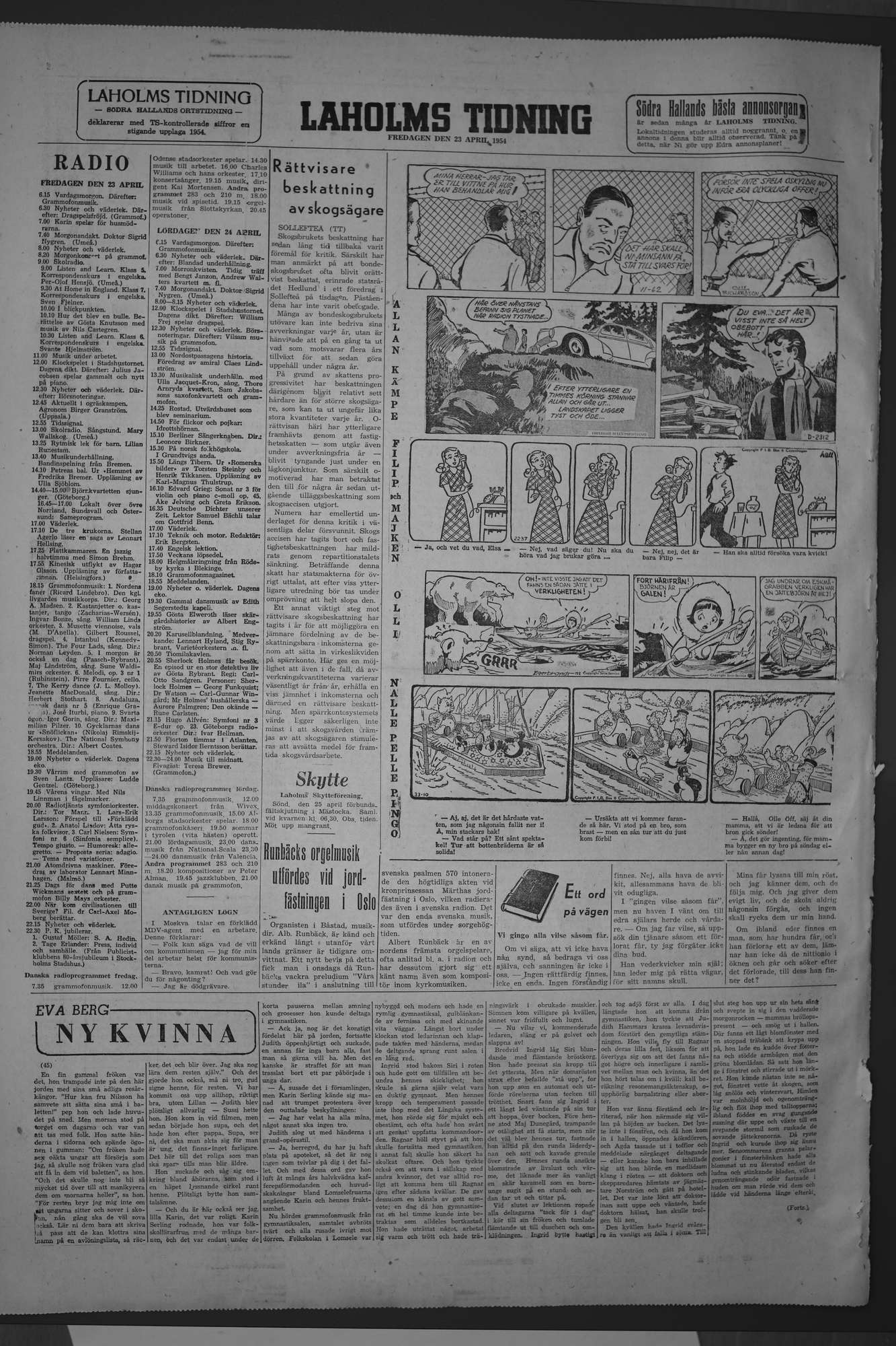 Laholms Tidning Fredag 23 april 1954, sida 6
