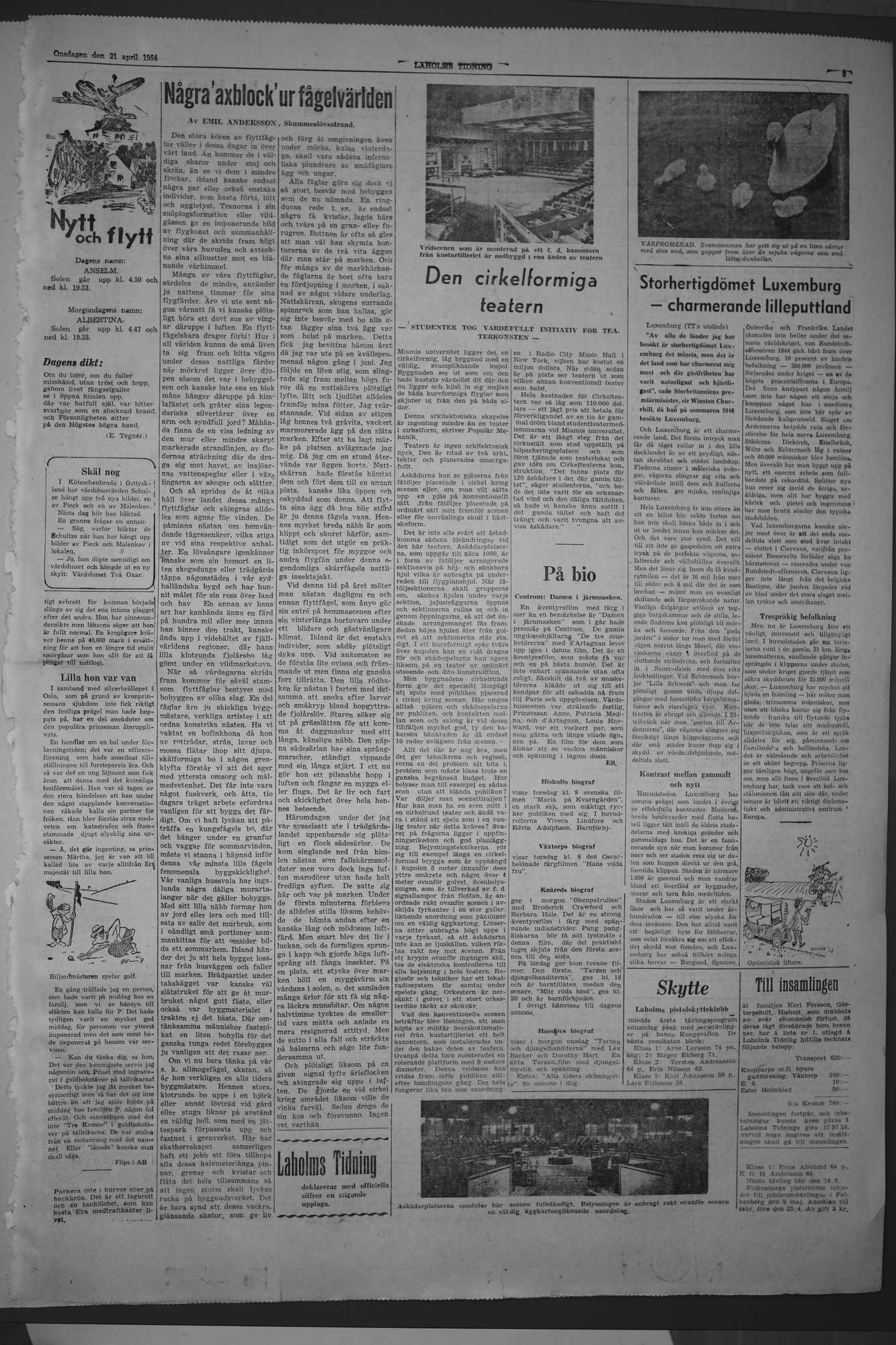 Laholms Tidning Onsdag 21 april 1954, sida 5