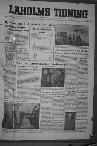 Förstasidan, Fredag 1 juli 1955