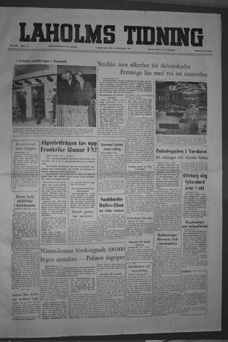 Förstasidan, Lördag 1 oktober 1955
