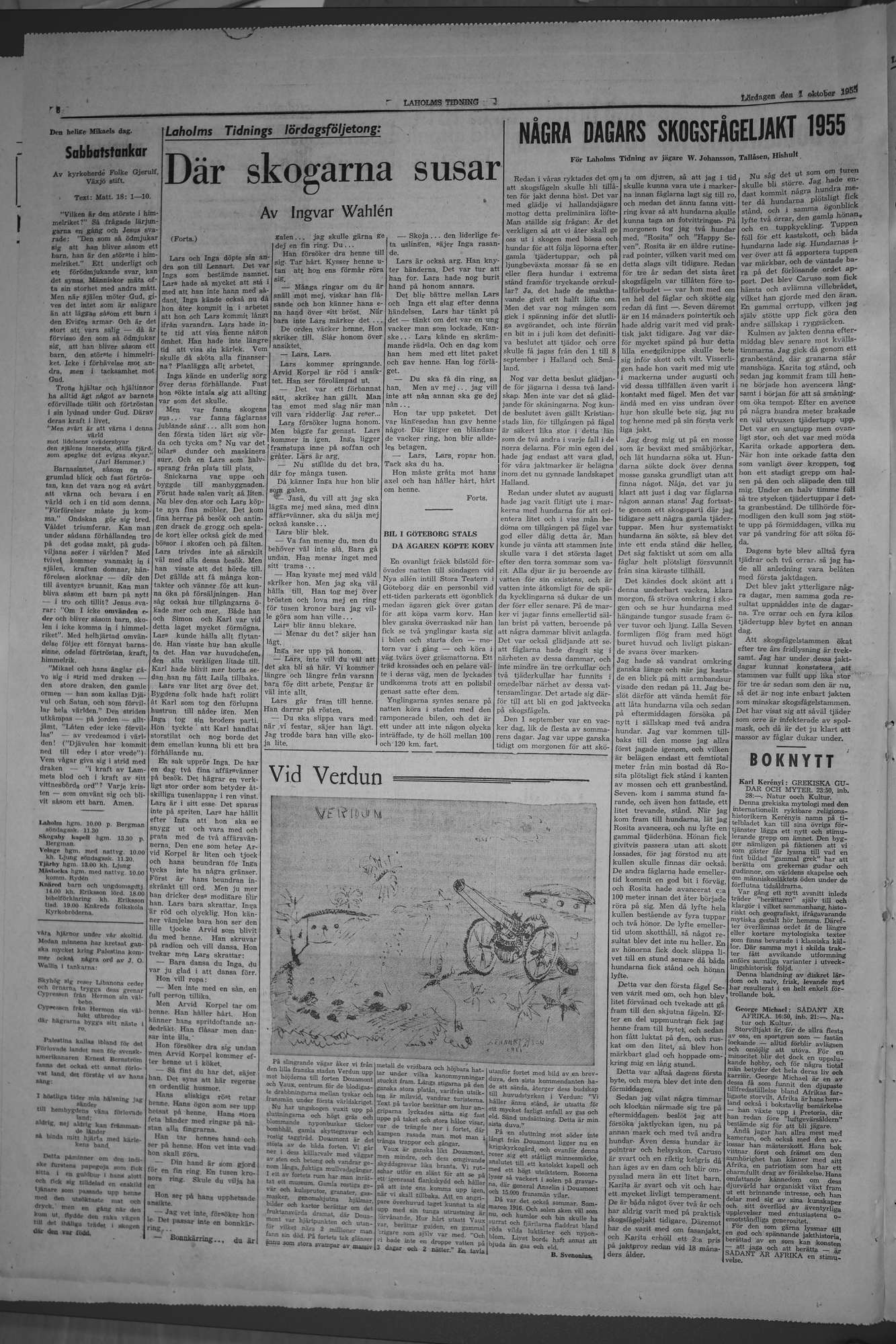 Laholms Tidning Lördag 1 oktober 1955, sida 6