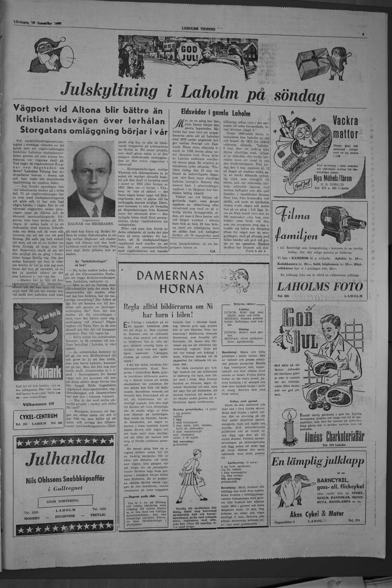 Laholms Tidning Lördag 10 december 1955, sida 5