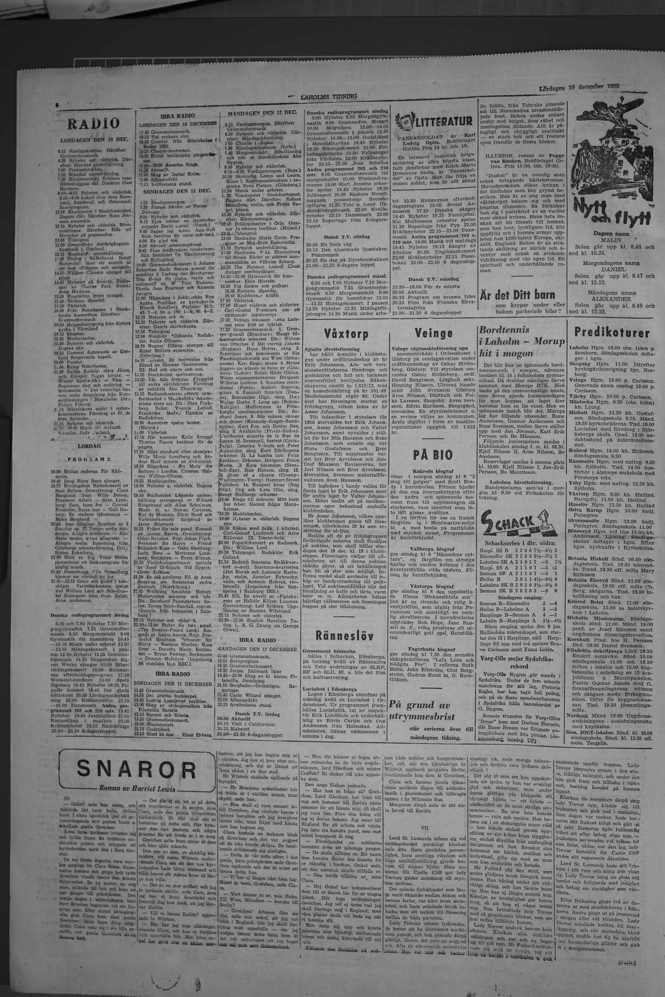 Laholms Tidning Lördag 10 december 1955, sida 6