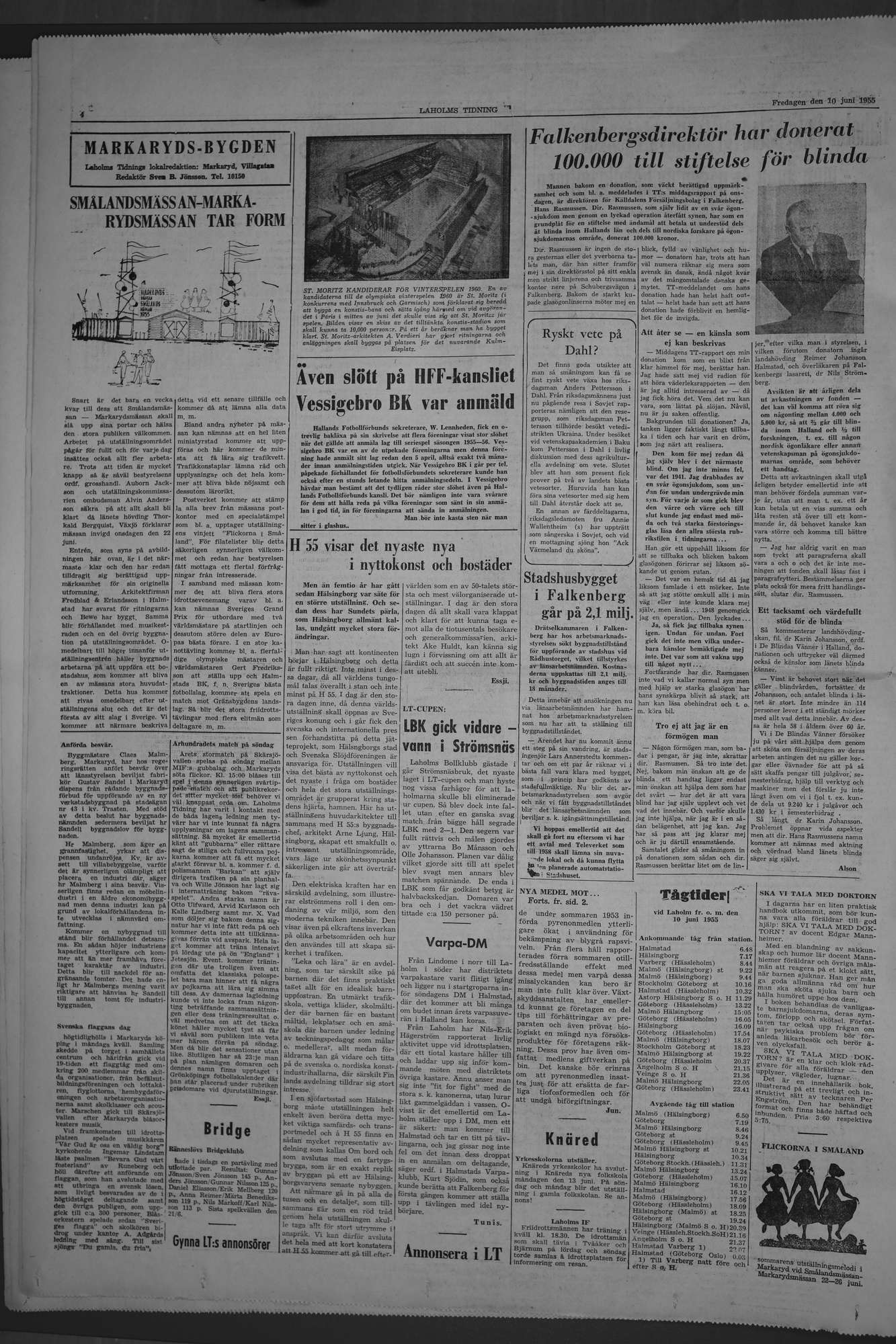 Laholms Tidning Fredag 10 juni 1955, sida 4