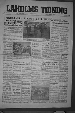 Förstasidan, Torsdag 10 mars 1955