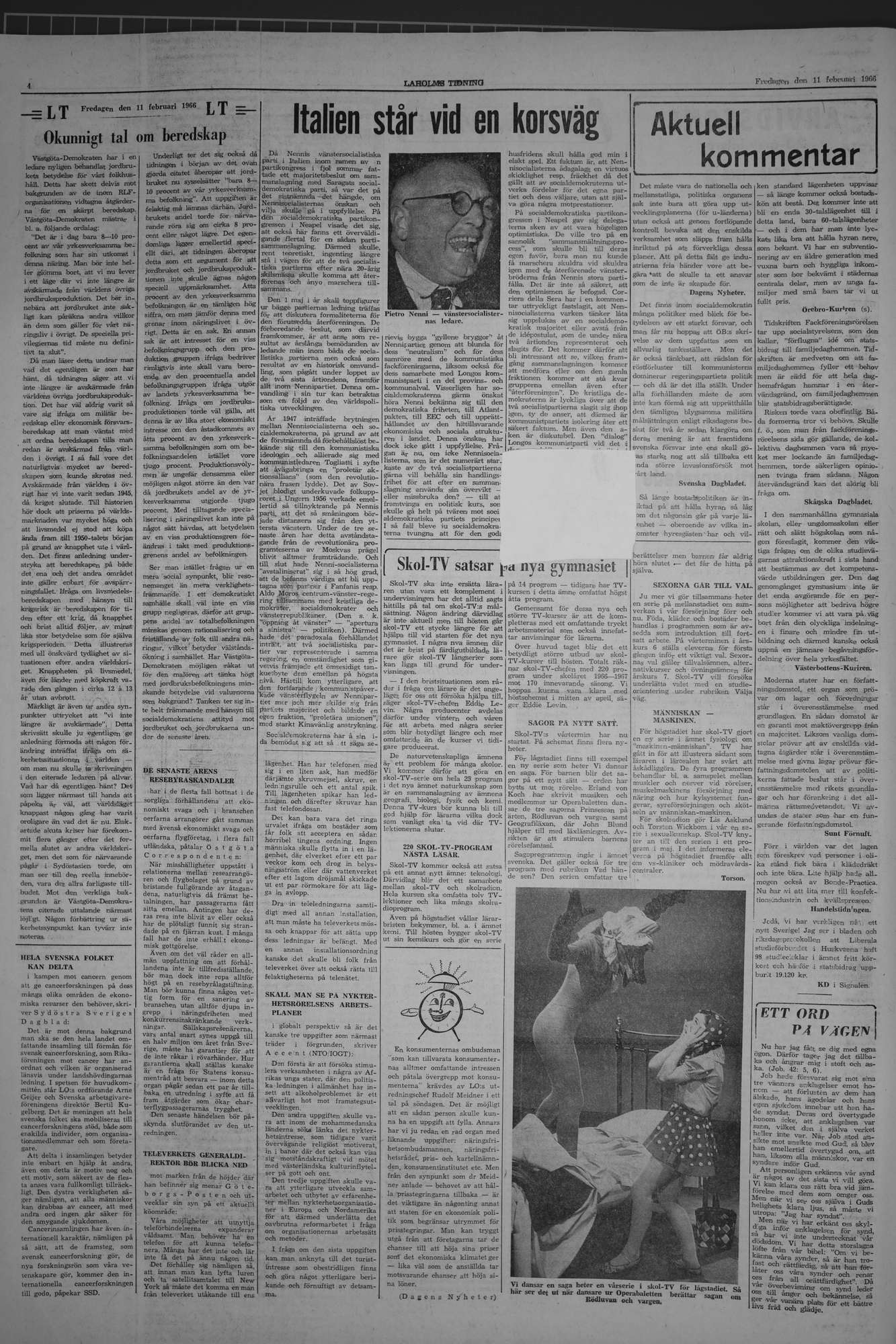 Laholms Tidning Fredag 11 februari 1966, sida 4