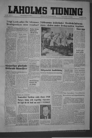 Förstasidan, Lördag 10 september 1955