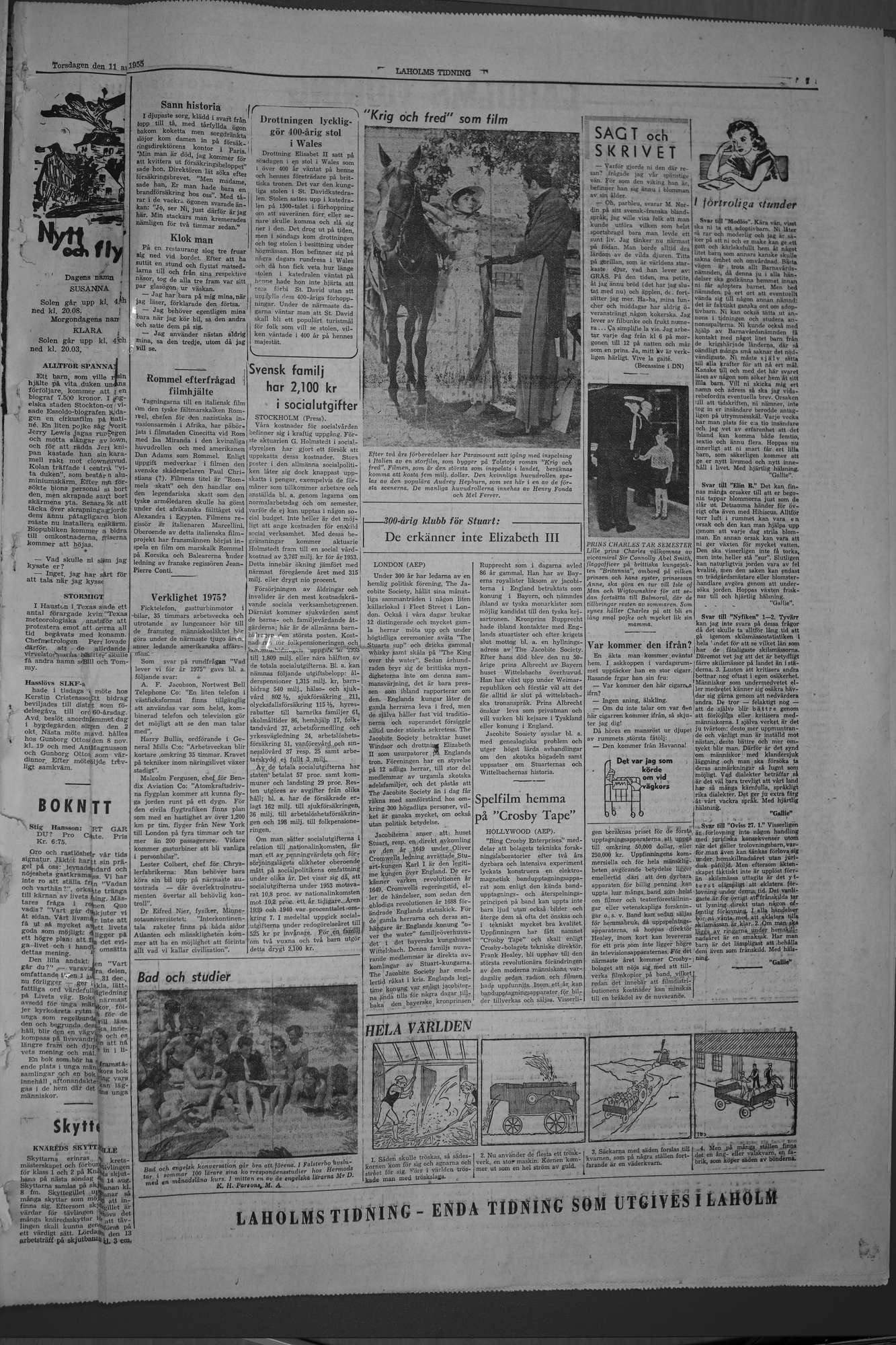 Laholms Tidning Torsdag 11 augusti 1955, sida 7