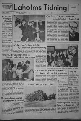 Förstasidan, Lördag 12 februari 1966