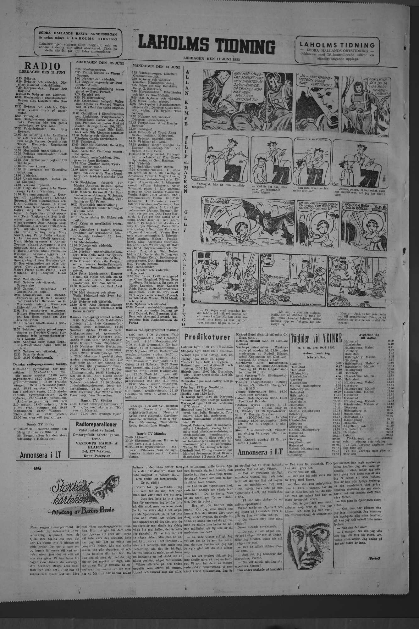 Laholms Tidning Lördag 11 juni 1955, sida 8