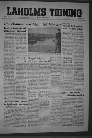 Förstasidan, Fredag 11 mars 1955