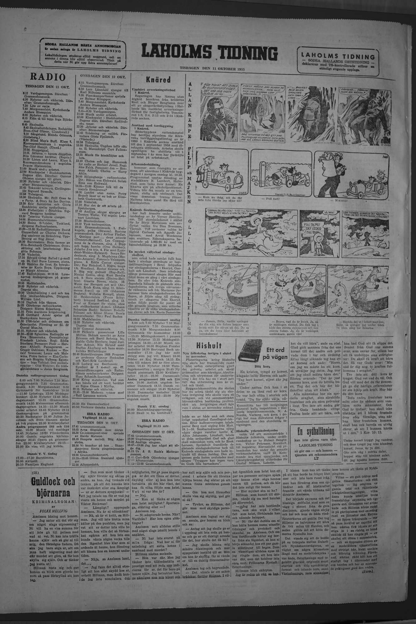 Laholms Tidning Tisdag 11 oktober 1955, sida 6