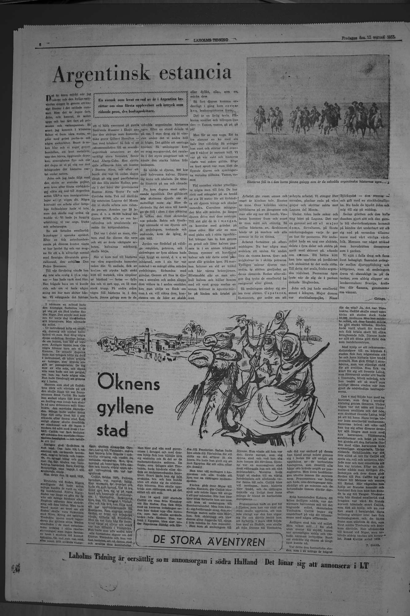 Laholms Tidning Fredag 12 augusti 1955, sida 6