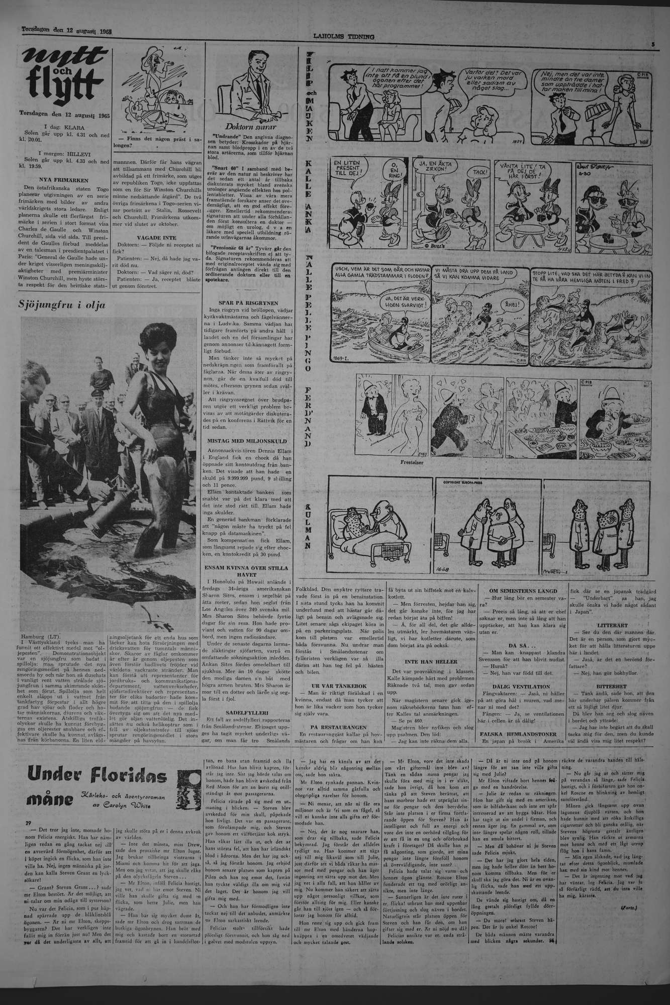 Laholms Tidning Torsdag 12 augusti 1965, sida 5