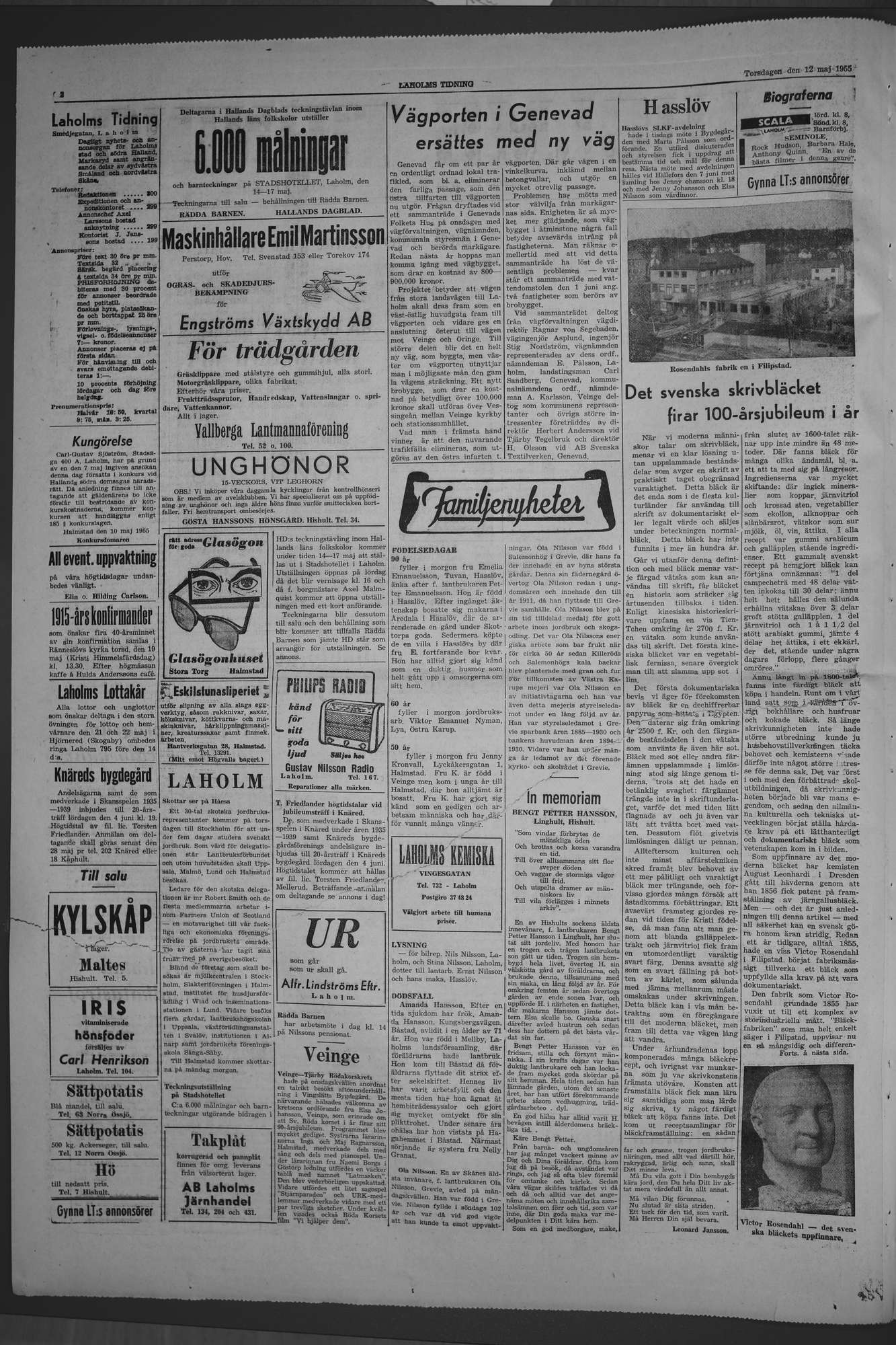 Laholms Tidning Torsdag 12 maj 1955, sida 2