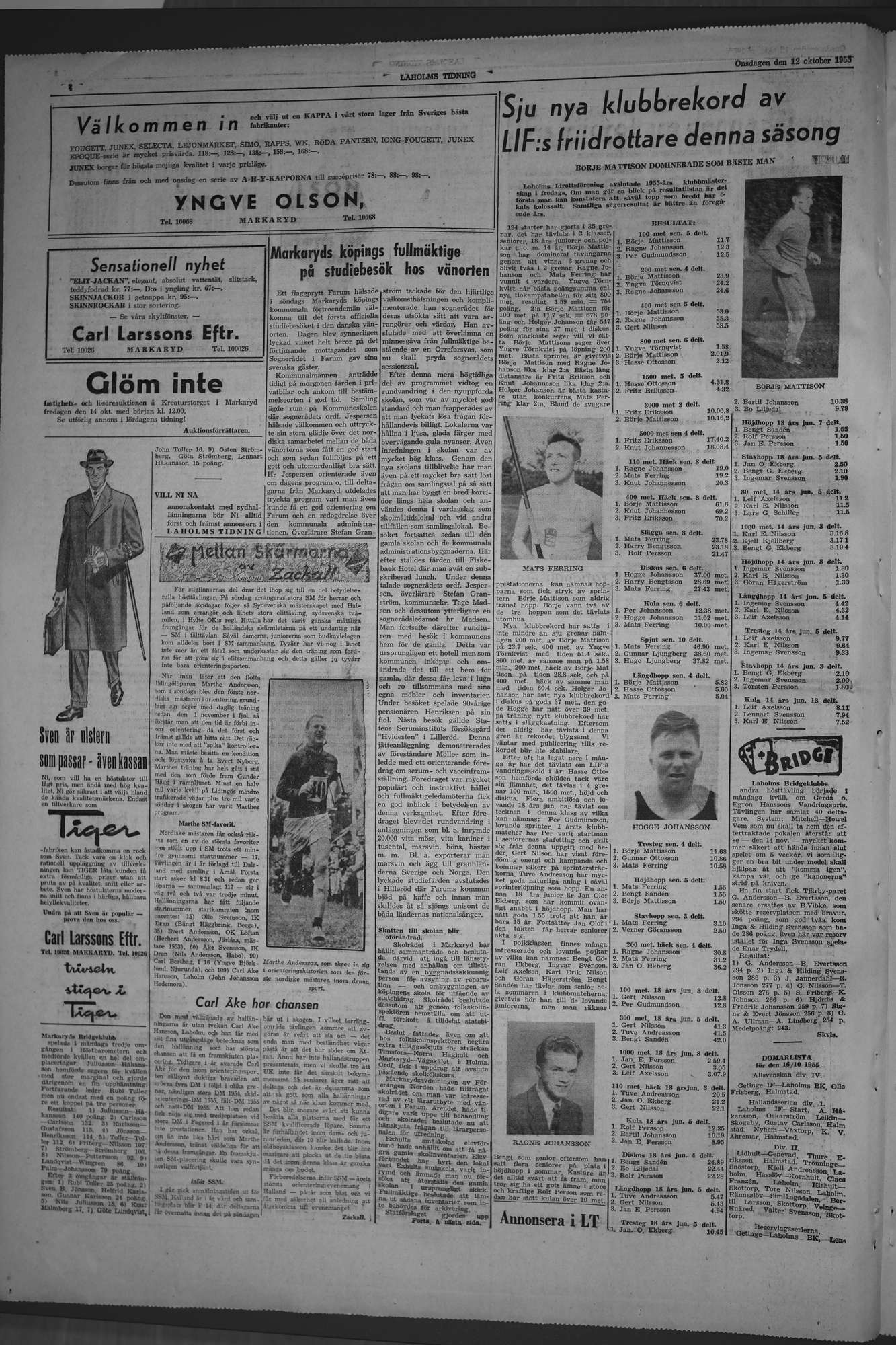 Laholms Tidning Onsdag 12 oktober 1955, sida 4
