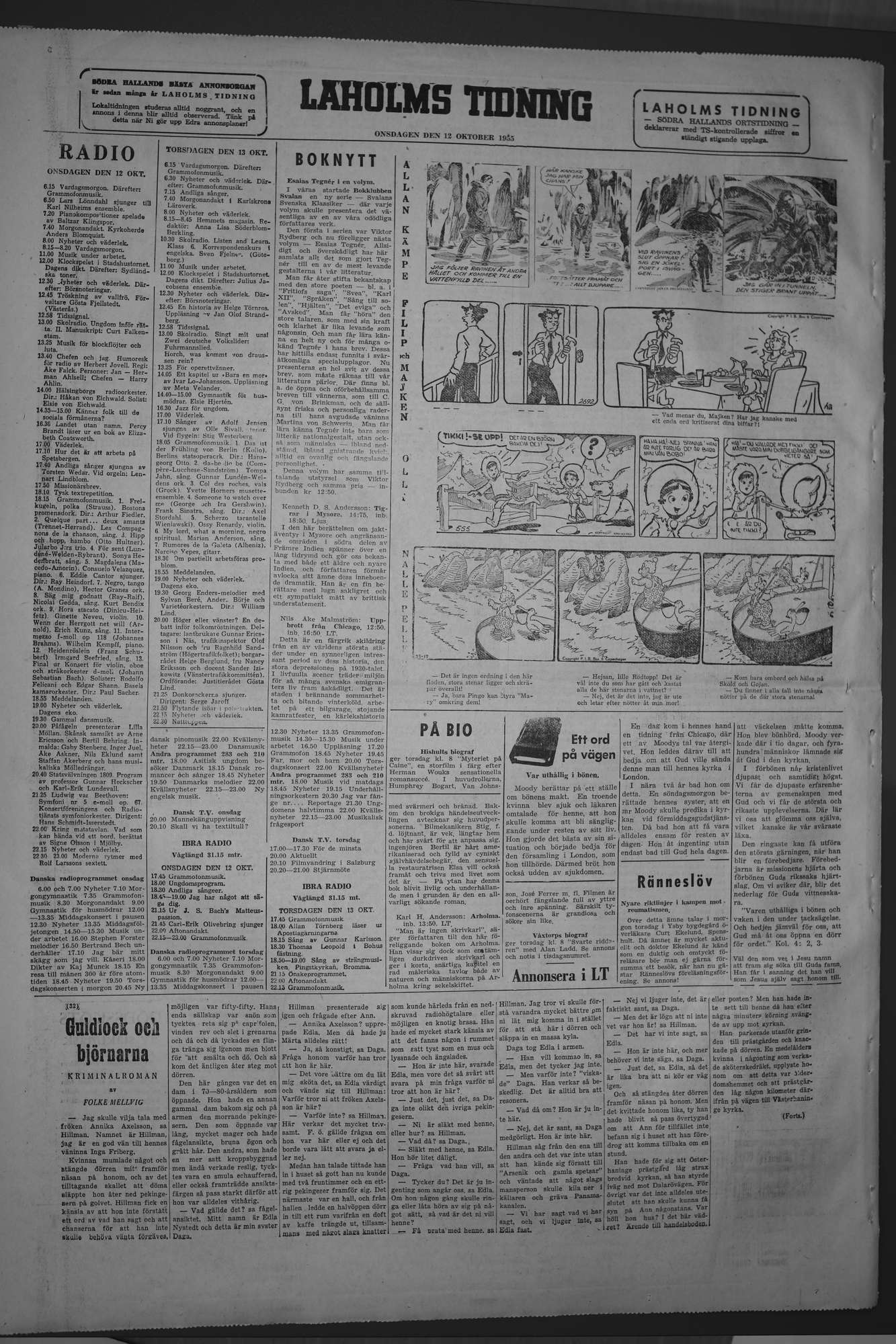 Laholms Tidning Onsdag 12 oktober 1955, sida 6