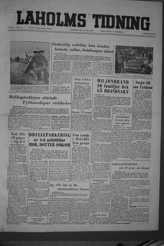 Förstasidan, Onsdag 13 juli 1955