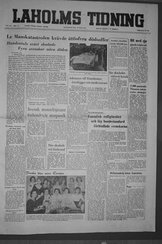 Förstasidan, Måndag 13 juni 1955