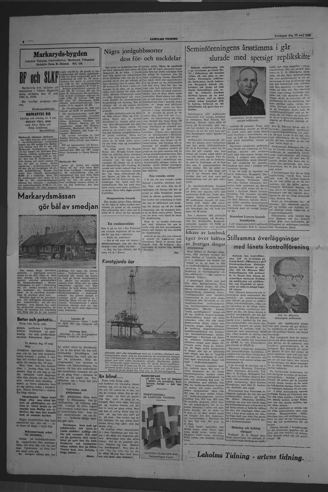Laholms Tidning Fredag 13 maj 1955, sida 4