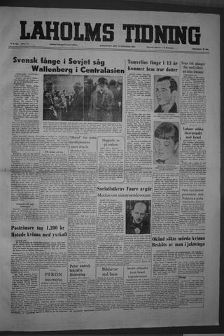 Förstasidan, Torsdag 13 oktober 1955