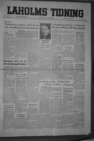 Förstasidan, Onsdag 14 december 1955