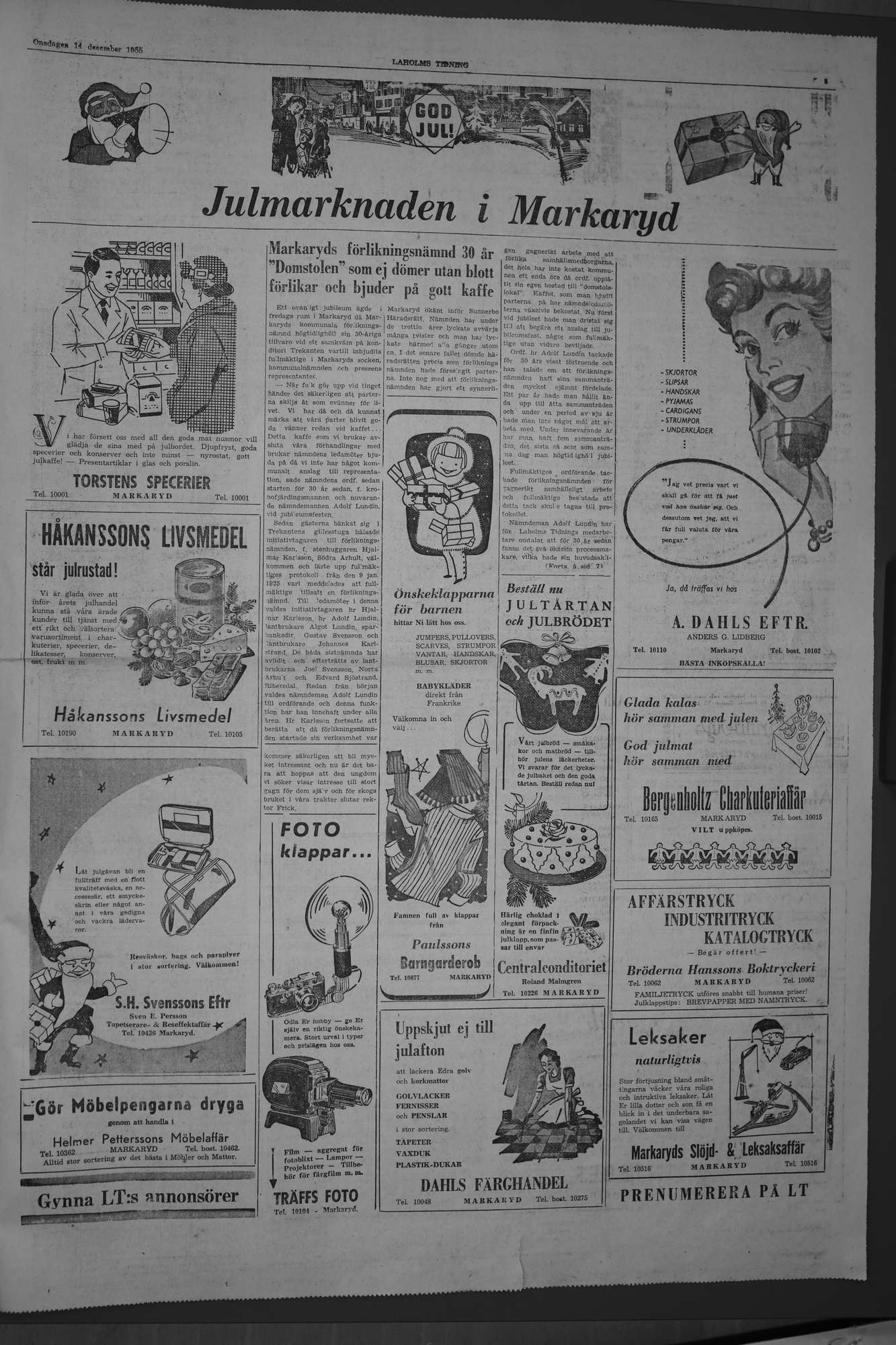 Laholms Tidning Onsdag 14 december 1955, sida 5