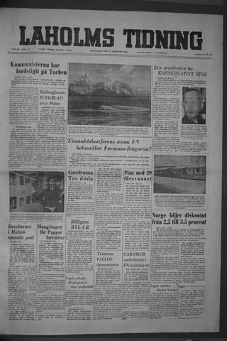 Förstasidan, Måndag 14 februari 1955