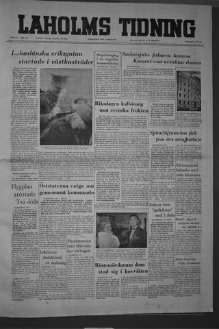 Förstasidan, Lördag 14 maj 1955
