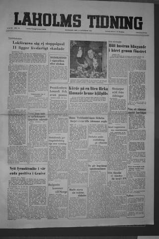 Förstasidan, Måndag 14 november 1955