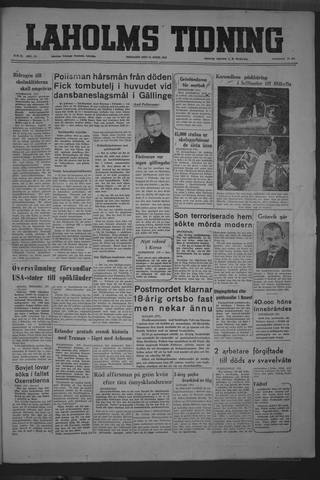 Förstasidan, Tisdag 15 april 1952