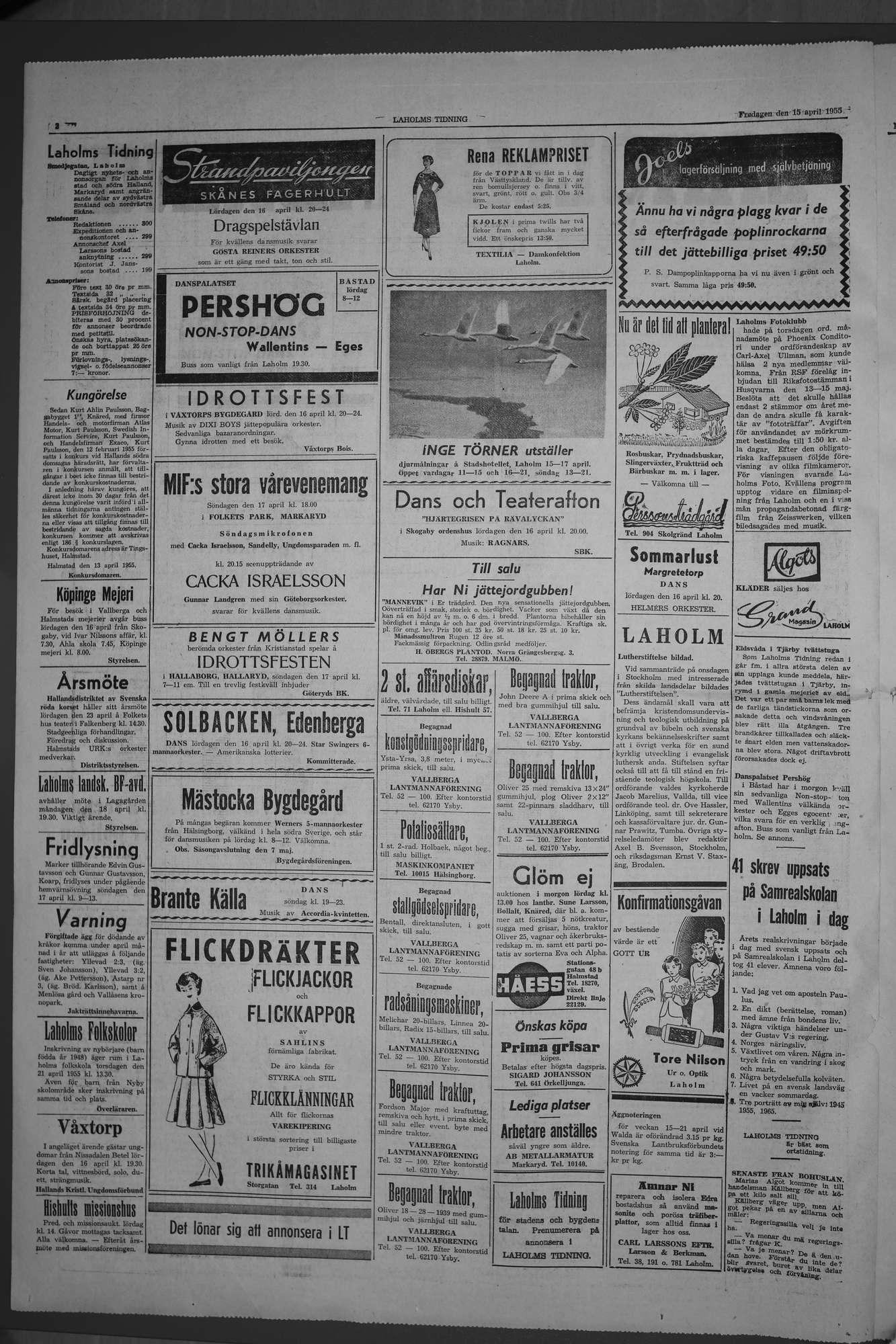 Laholms Tidning Tisdag 15 april 1952, sida 2