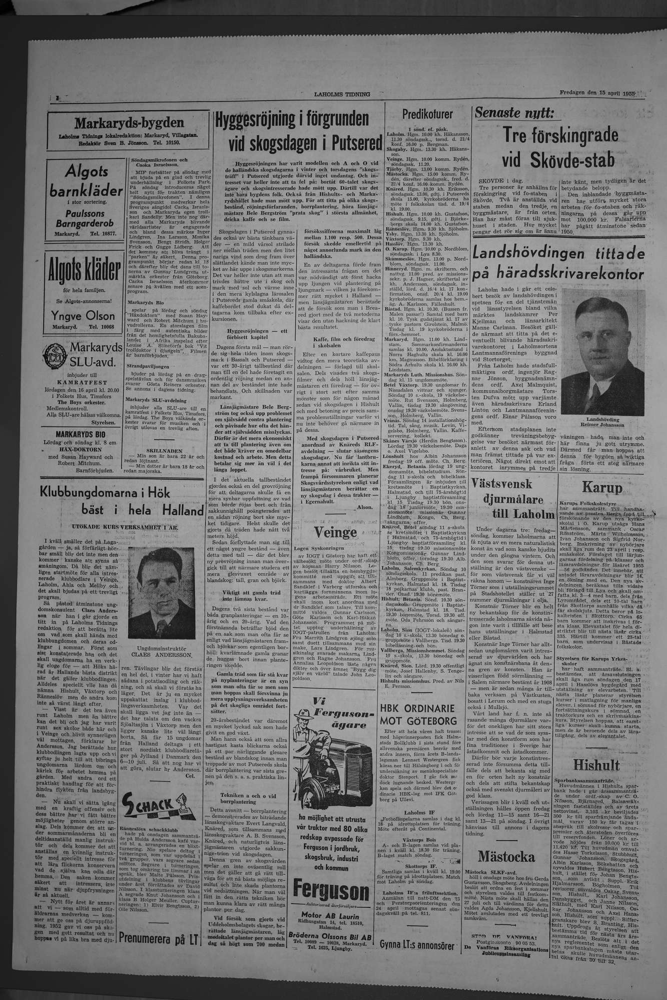 Laholms Tidning Tisdag 15 april 1952, sida 4
