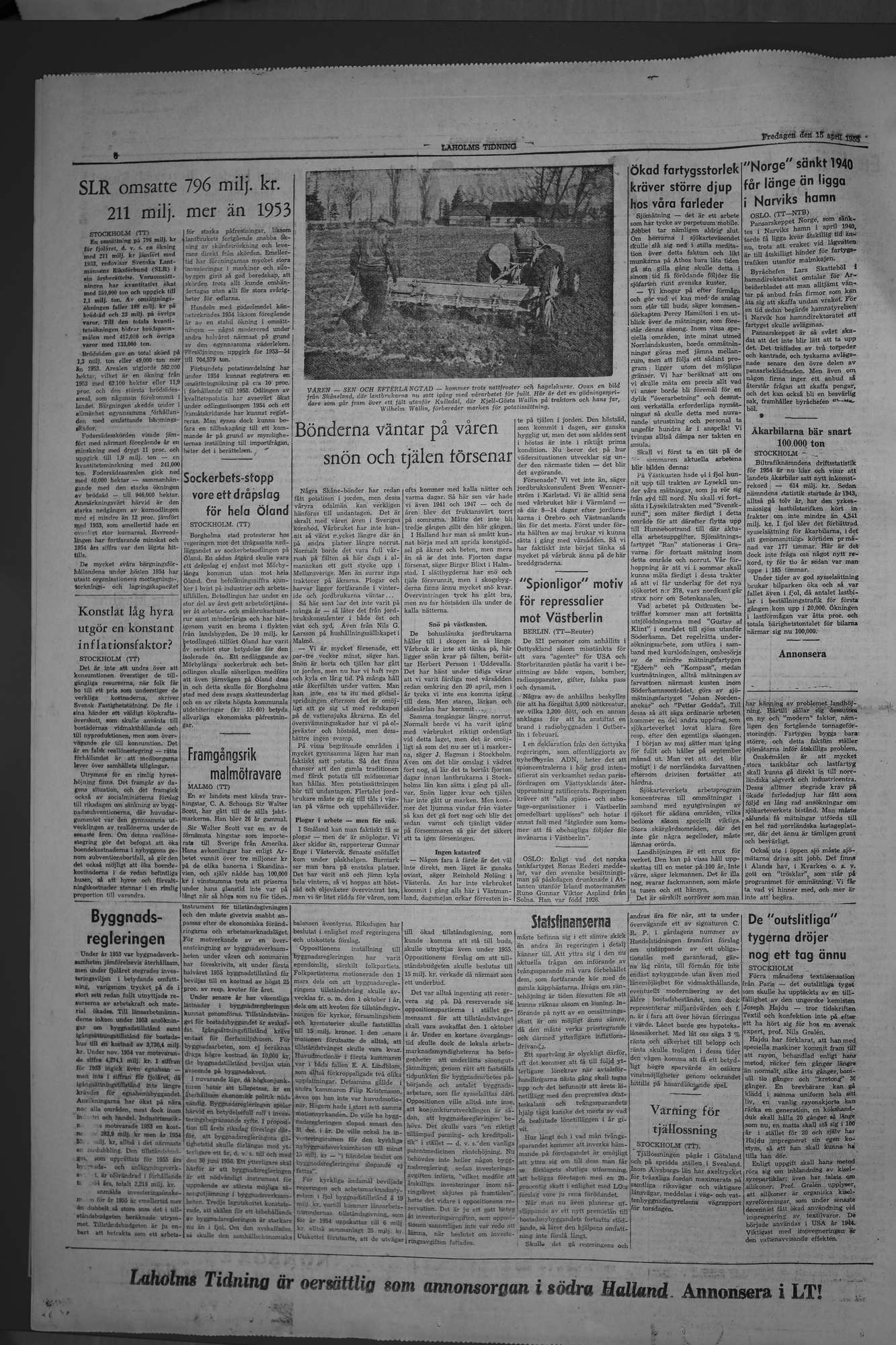 Laholms Tidning Tisdag 15 april 1952, sida 6