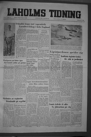 Förstasidan, Måndag 15 augusti 1955