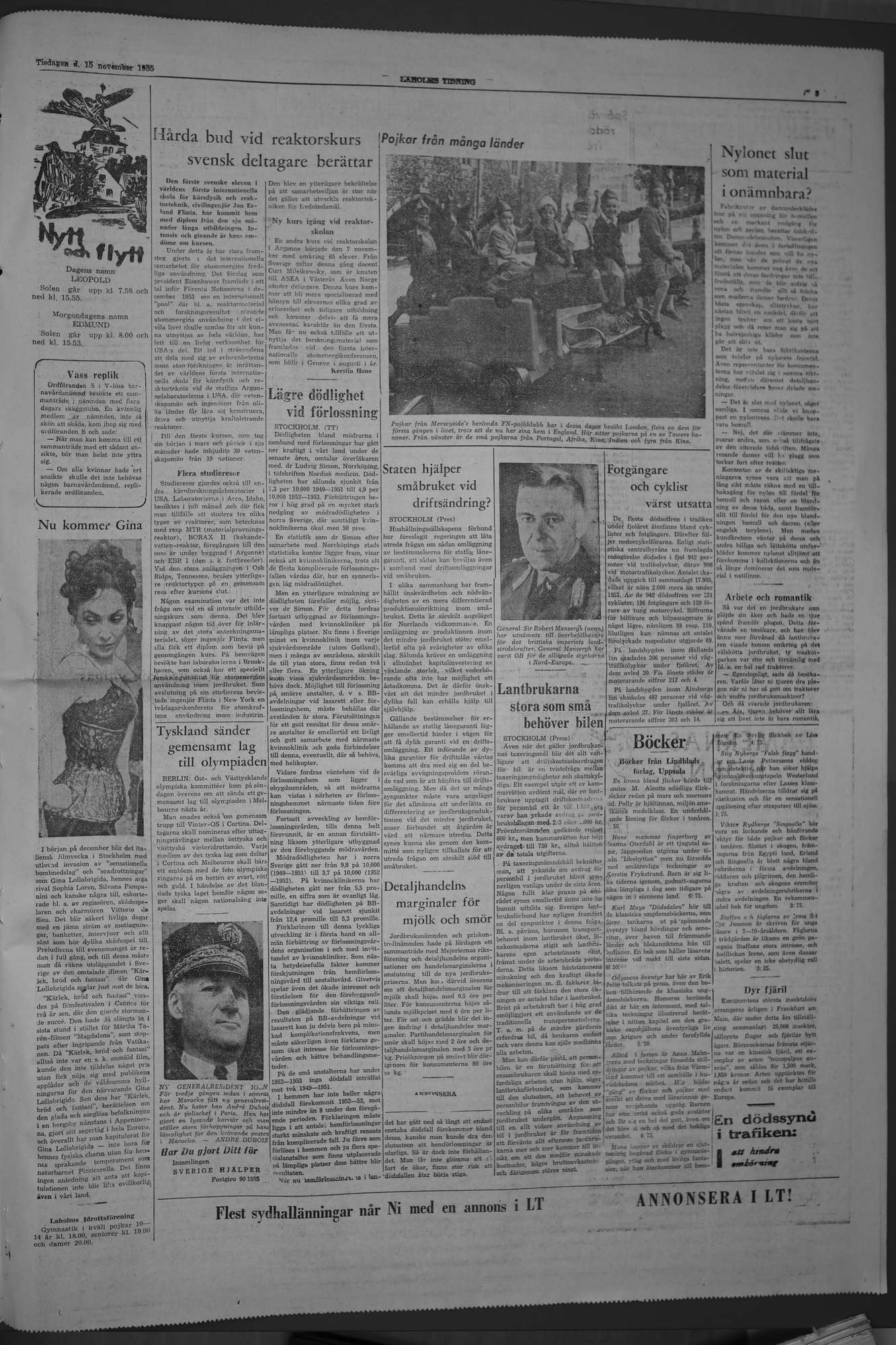 Laholms Tidning Tisdag 15 november 1955, sida 5