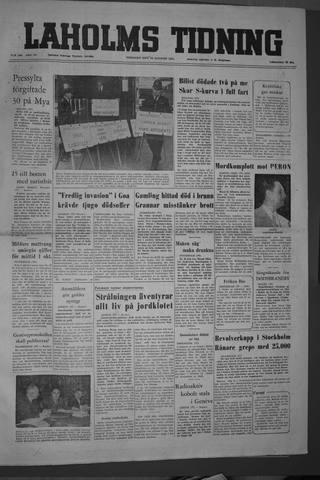 Förstasidan, Tisdag 16 augusti 1955