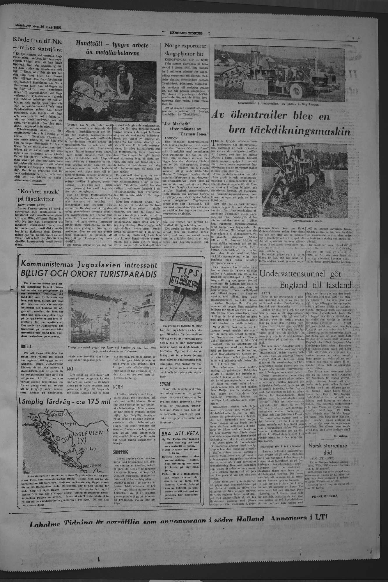 Laholms Tidning Måndag 16 maj 1955, sida 5