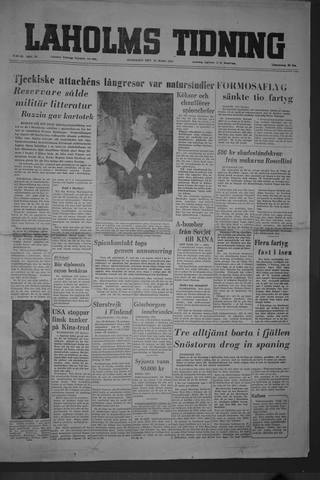 Förstasidan, Onsdag 16 mars 1955