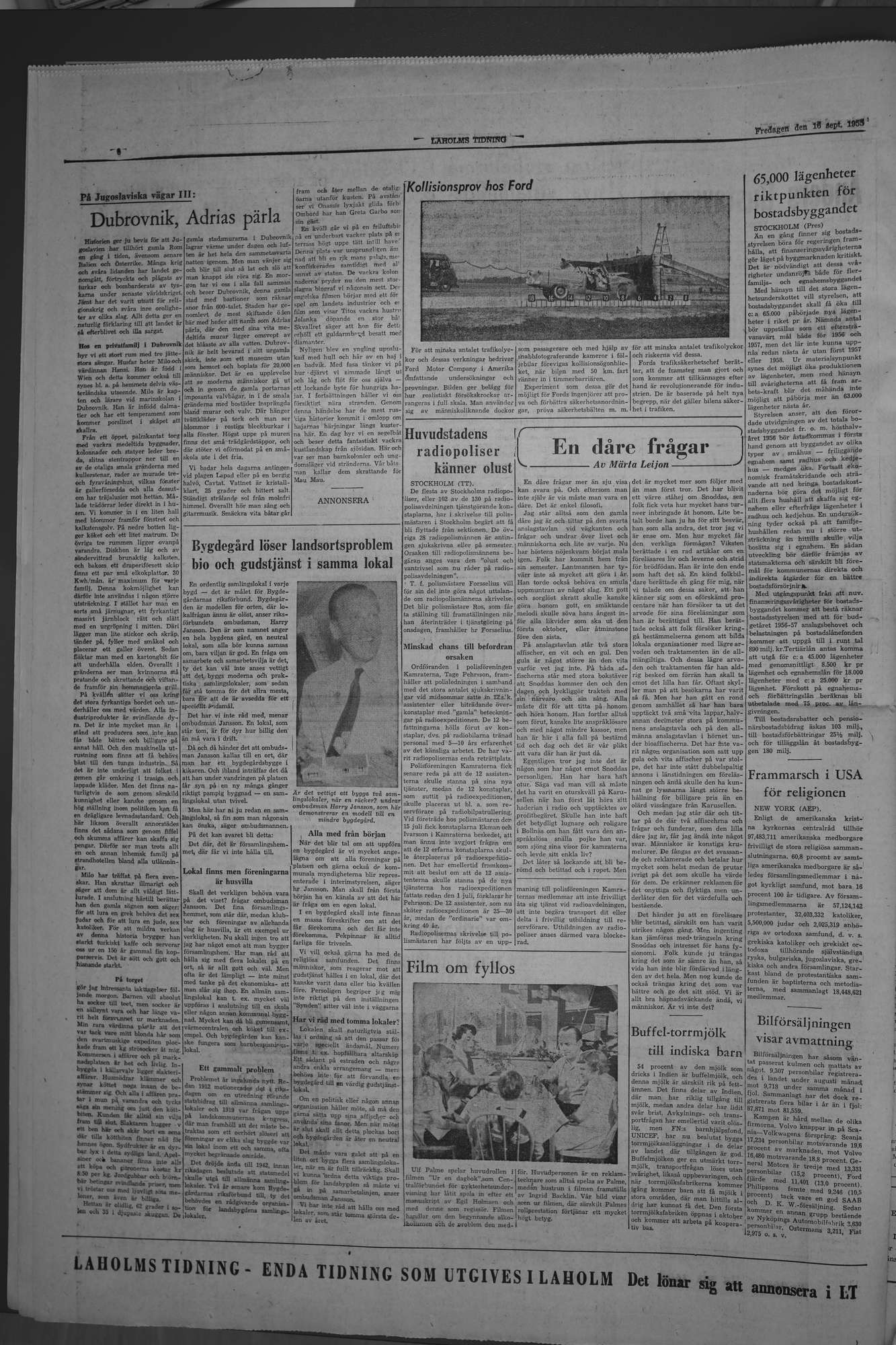 Laholms Tidning Fredag 16 september 1955, sida 6
