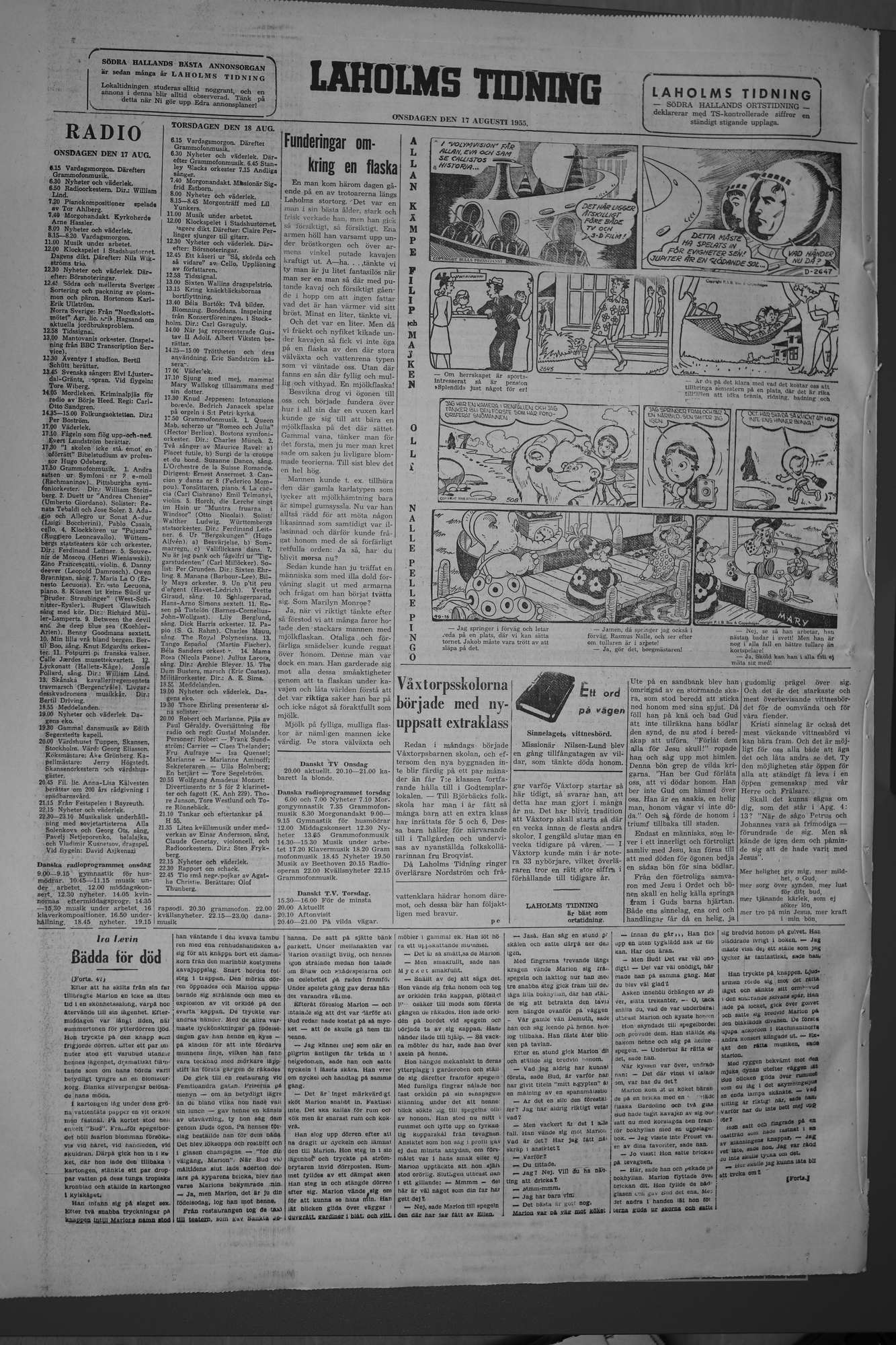 Laholms Tidning Onsdag 17 augusti 1955, sida 8