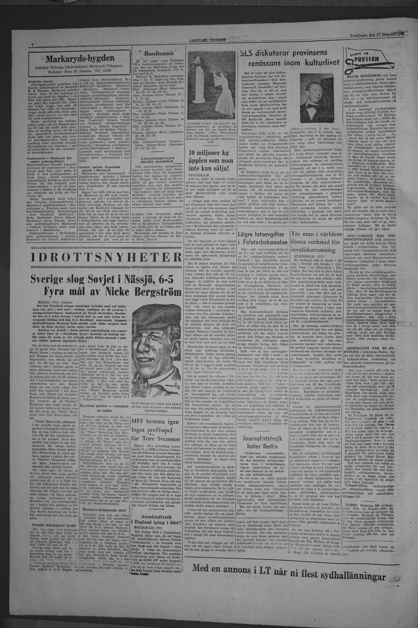 Laholms Tidning Torsdag 17 februari 1955, sida 4
