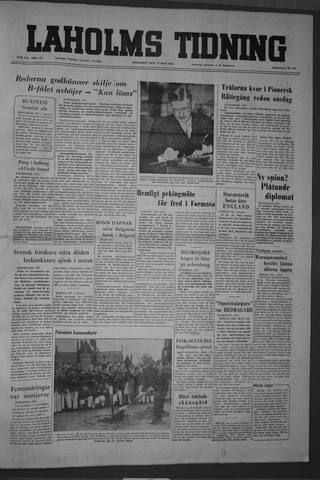 Förstasidan, Tisdag 17 maj 1955