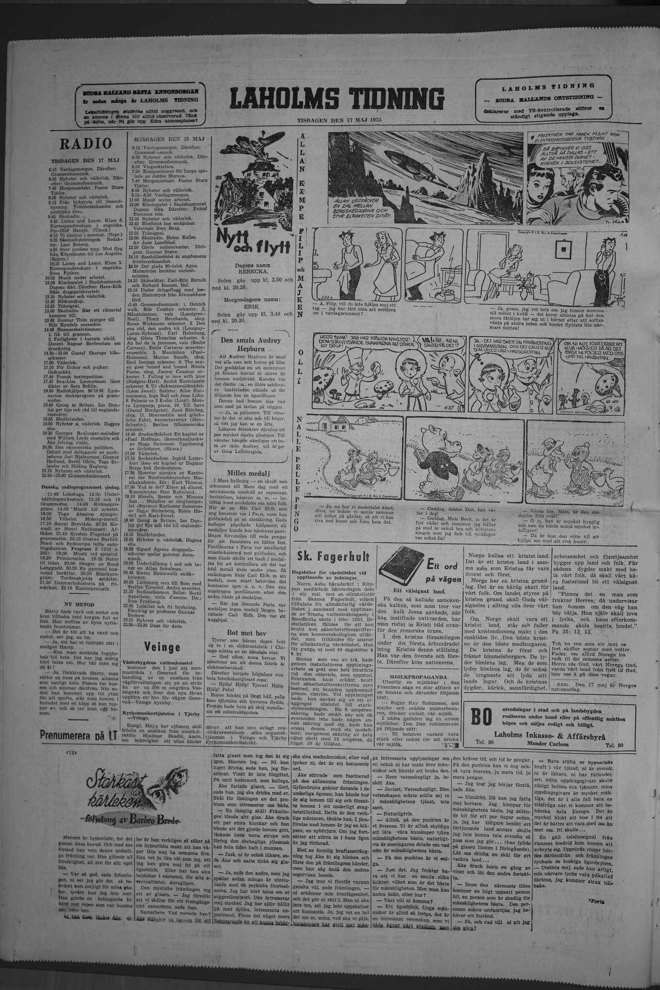 Laholms Tidning Tisdag 17 maj 1955, sida 6