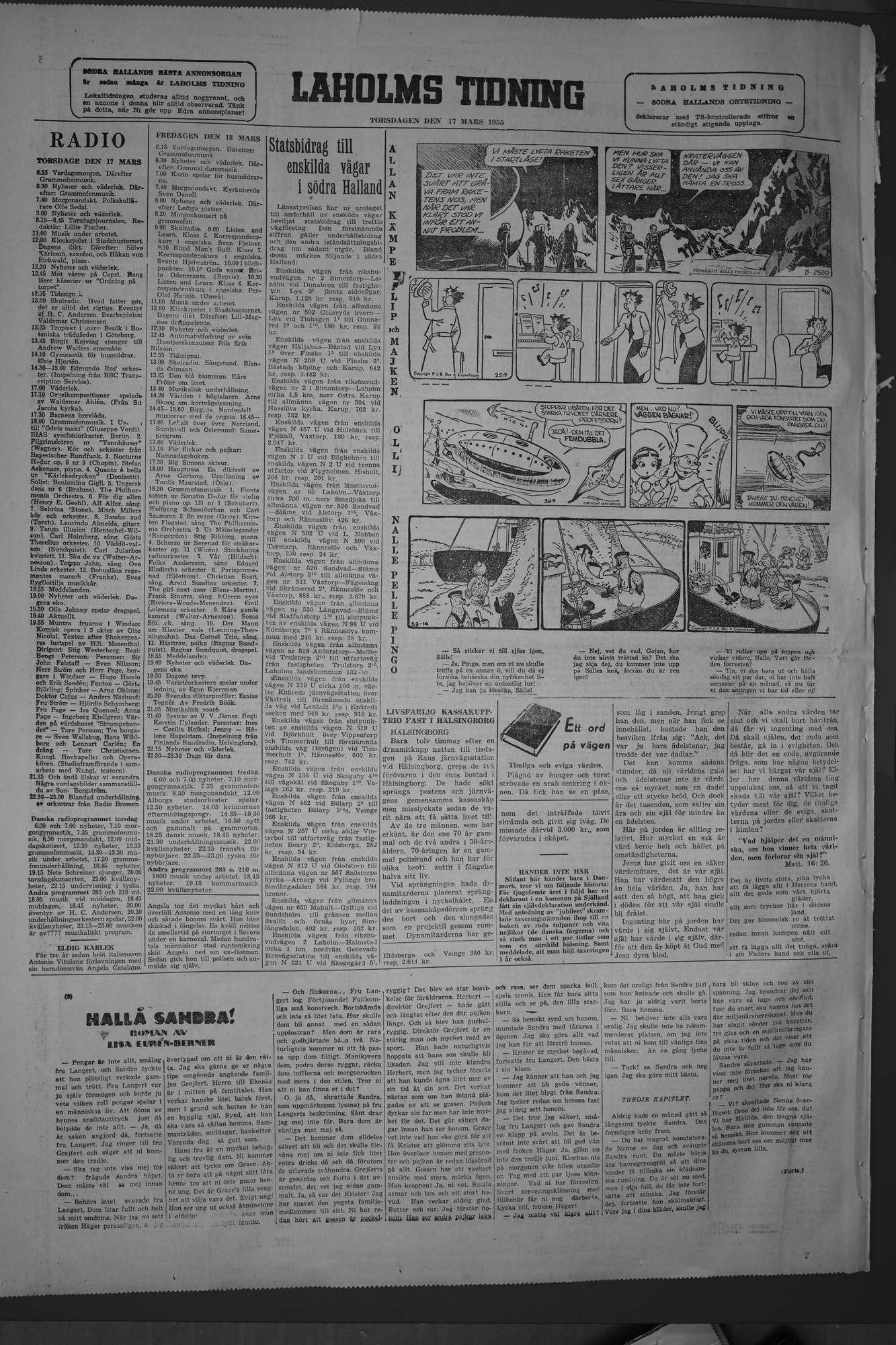 Laholms Tidning Torsdag 17 mars 1955, sida 6