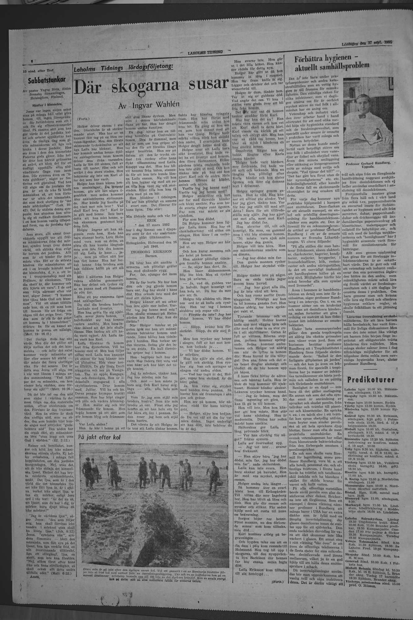 Laholms Tidning Lördag 17 september 1955, sida 6