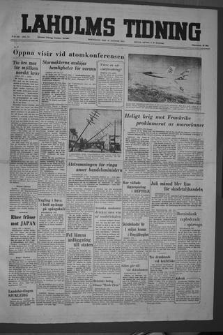 Förstasidan, Torsdag 18 augusti 1955